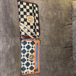 Spartina wallet and wristlet wallet